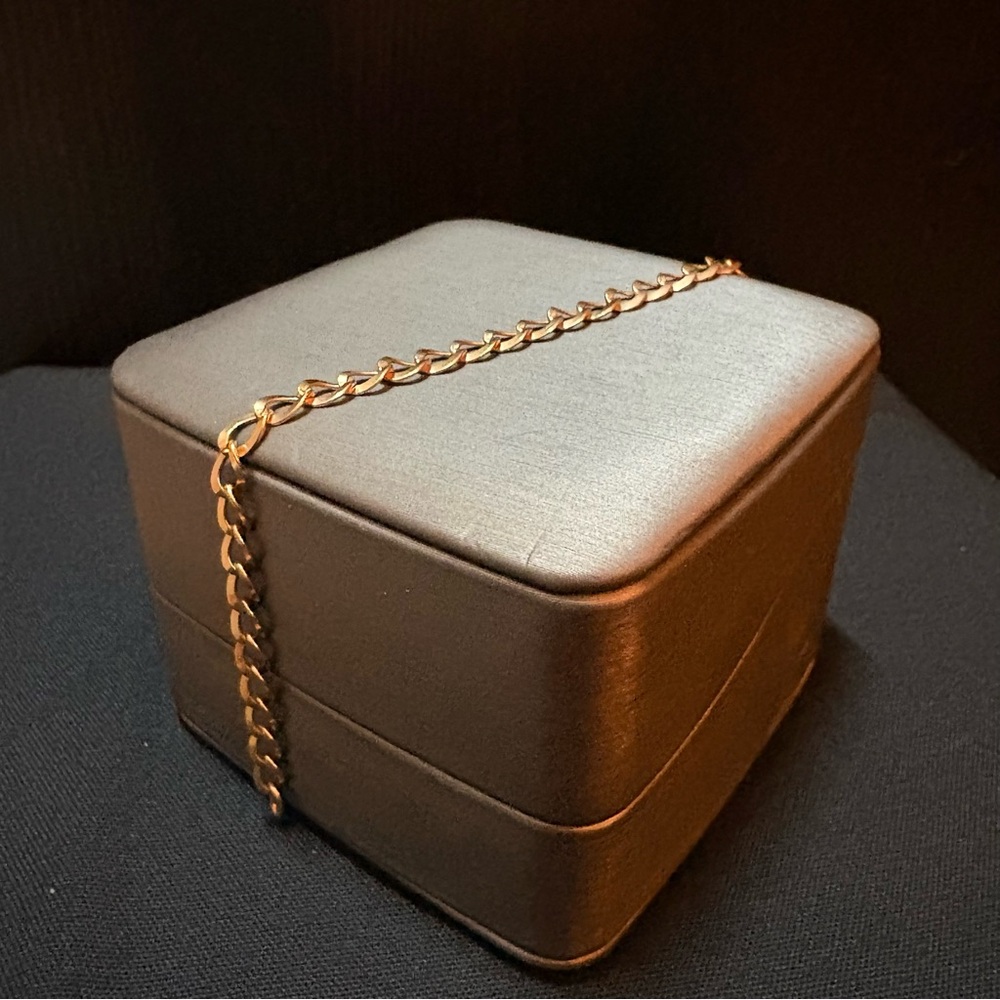 Classic Chunky 12K Gold Filled Link Bracelet - Picture 2 of 6